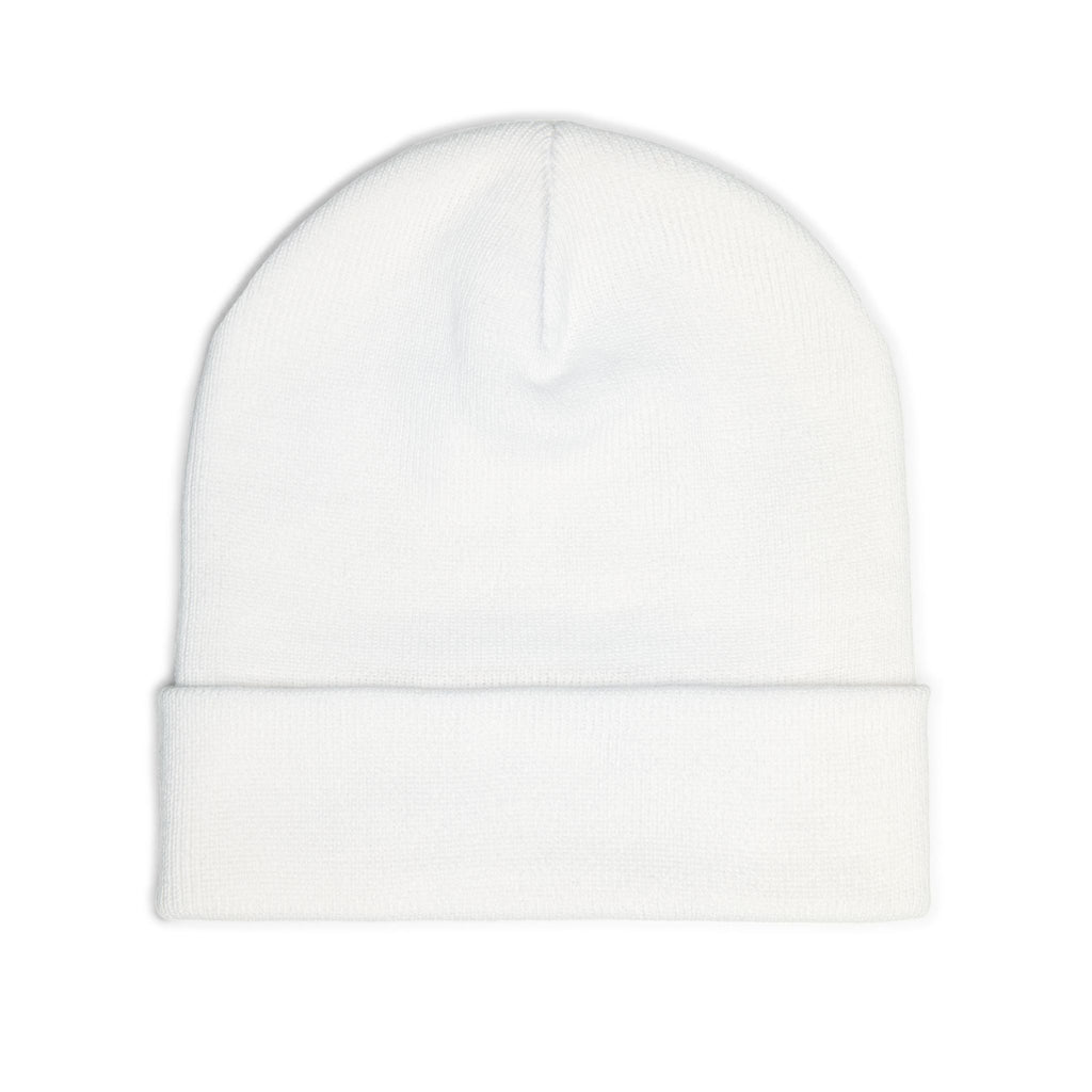 Afterino Knit Beanie (Embroidery) White