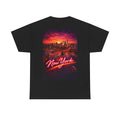 New York Neon Sunset T-Shirt — Retro Cityscape Tee