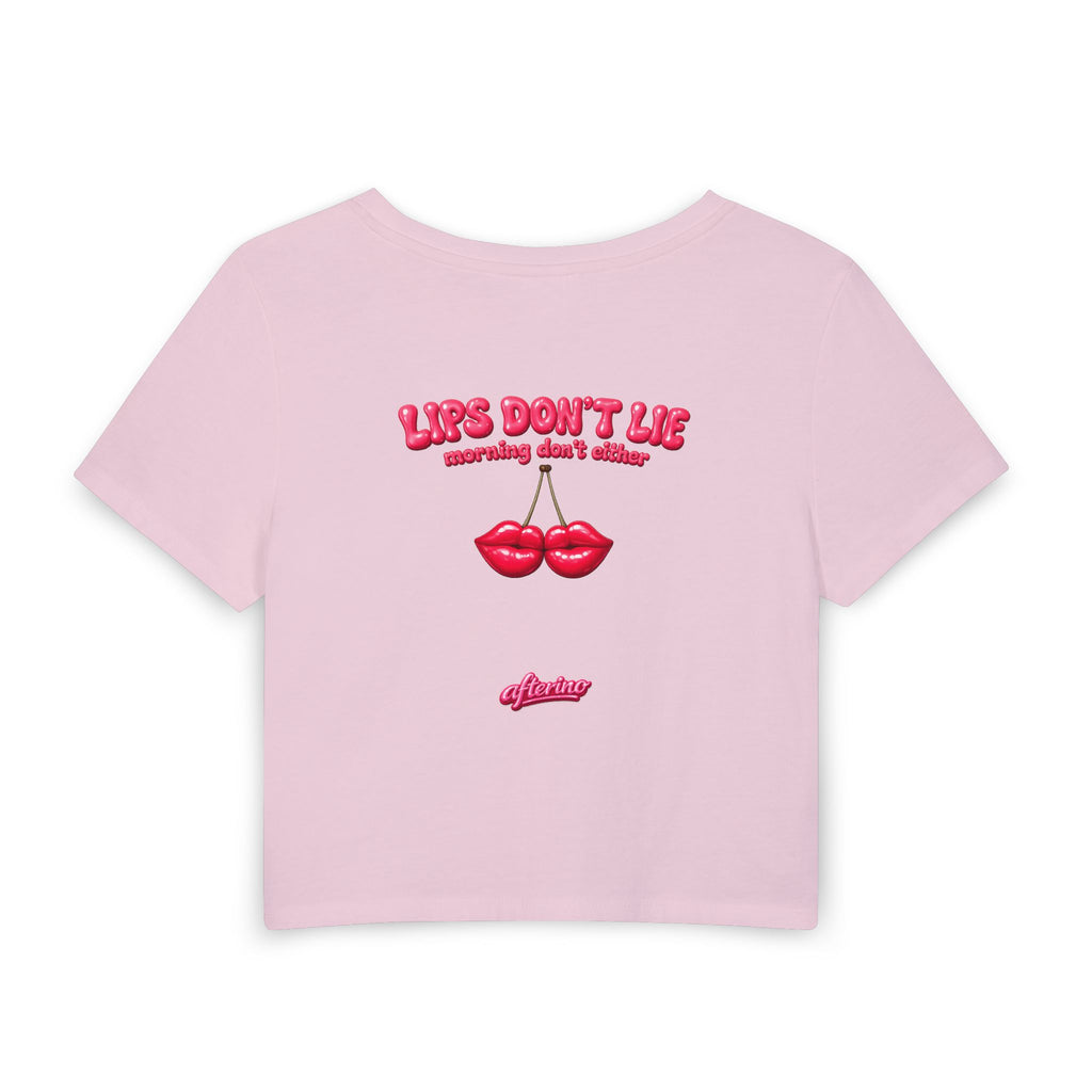 Lips Don't Lie Crop Top with Cherry Lips