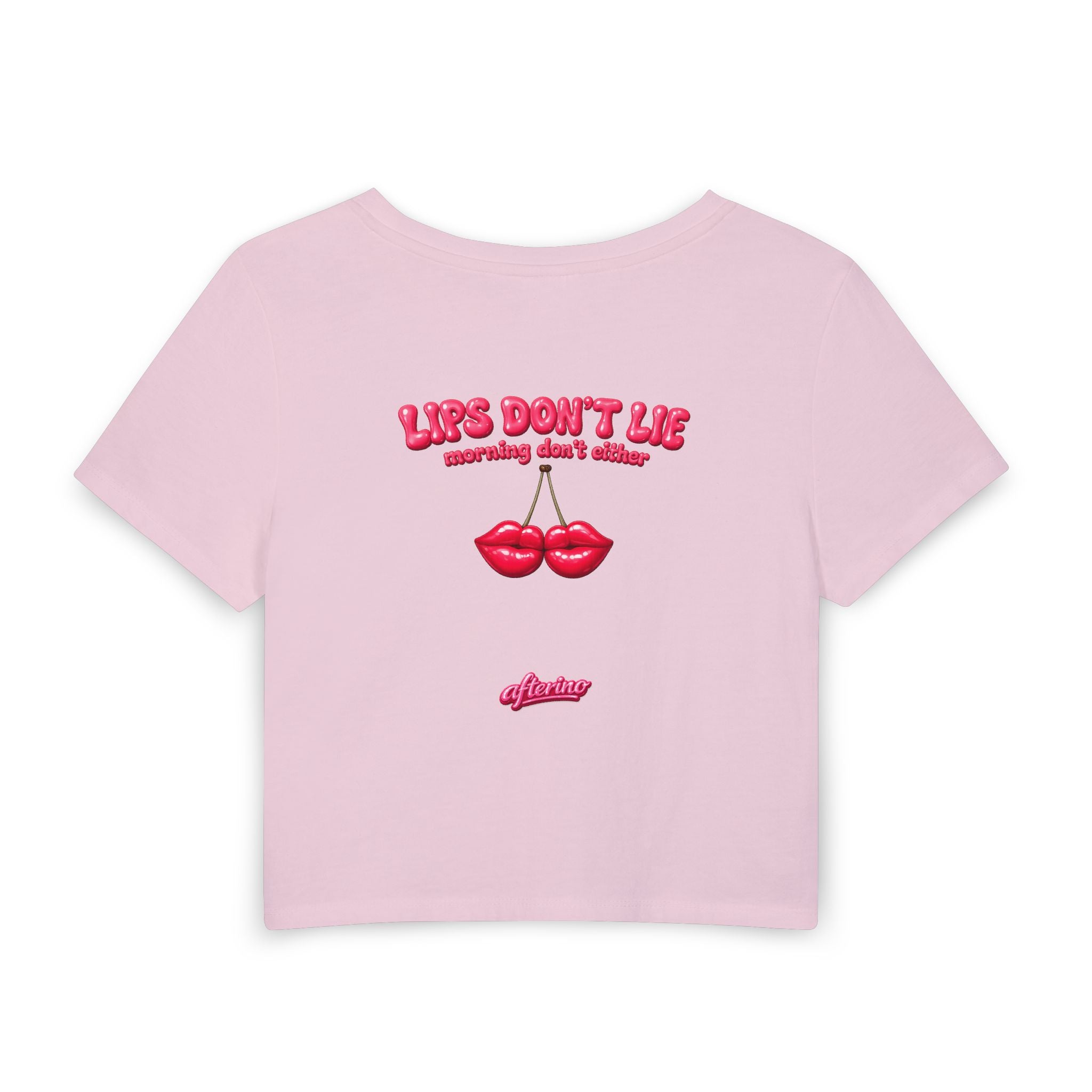 Lips Don't Lie Crop Top with Cherry Lips