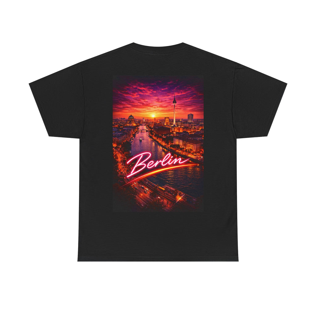 Berlin Neon Sunset T-Shirt — Retro Cityscape Tee