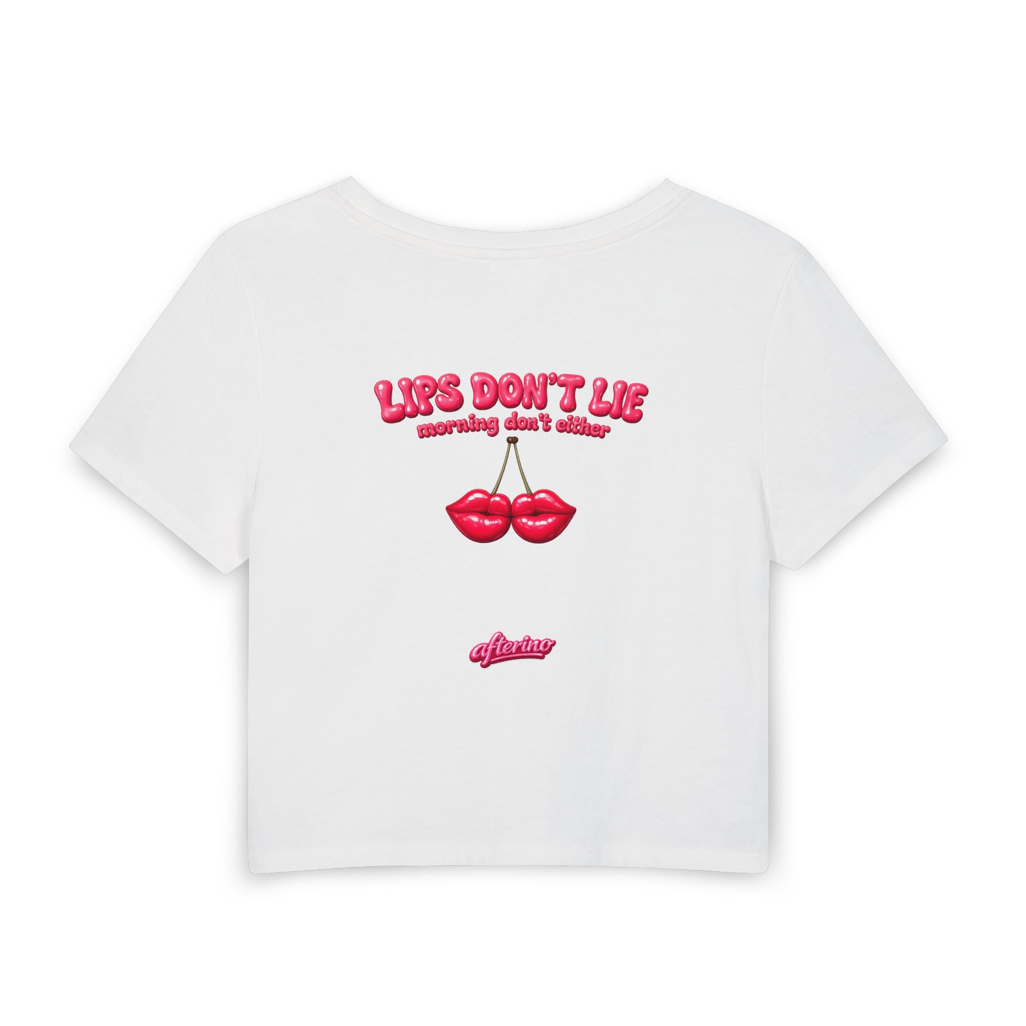 Lips Don't Lie Crop Top with Cherry Lips