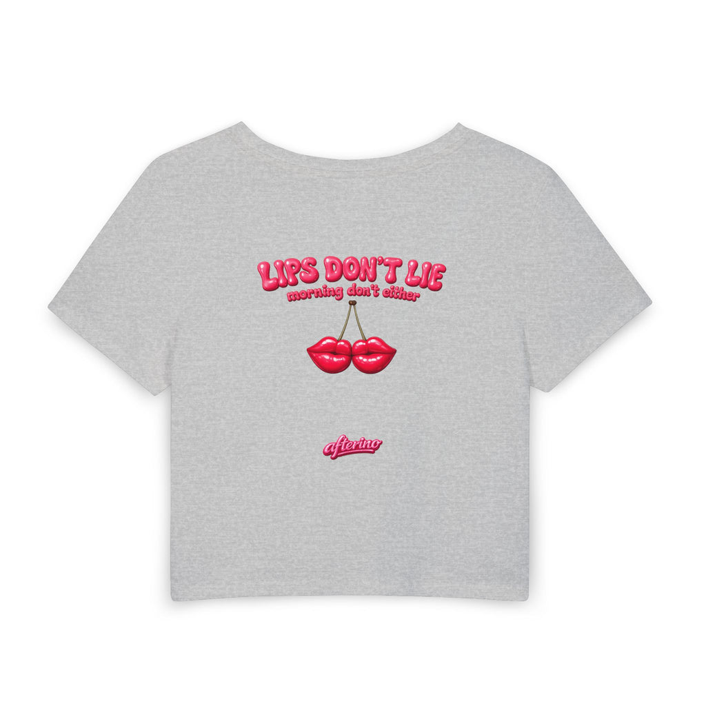 Lips Don't Lie Crop Top with Cherry Lips