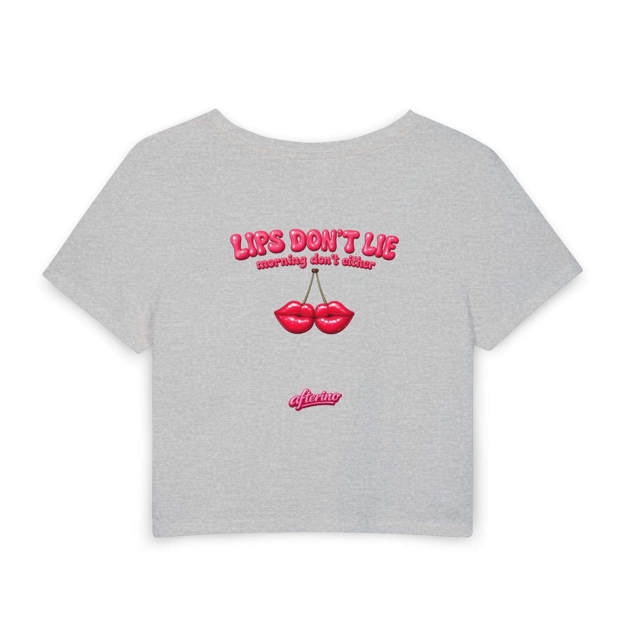 Lips Don't Lie Crop Top with Cherry Lips