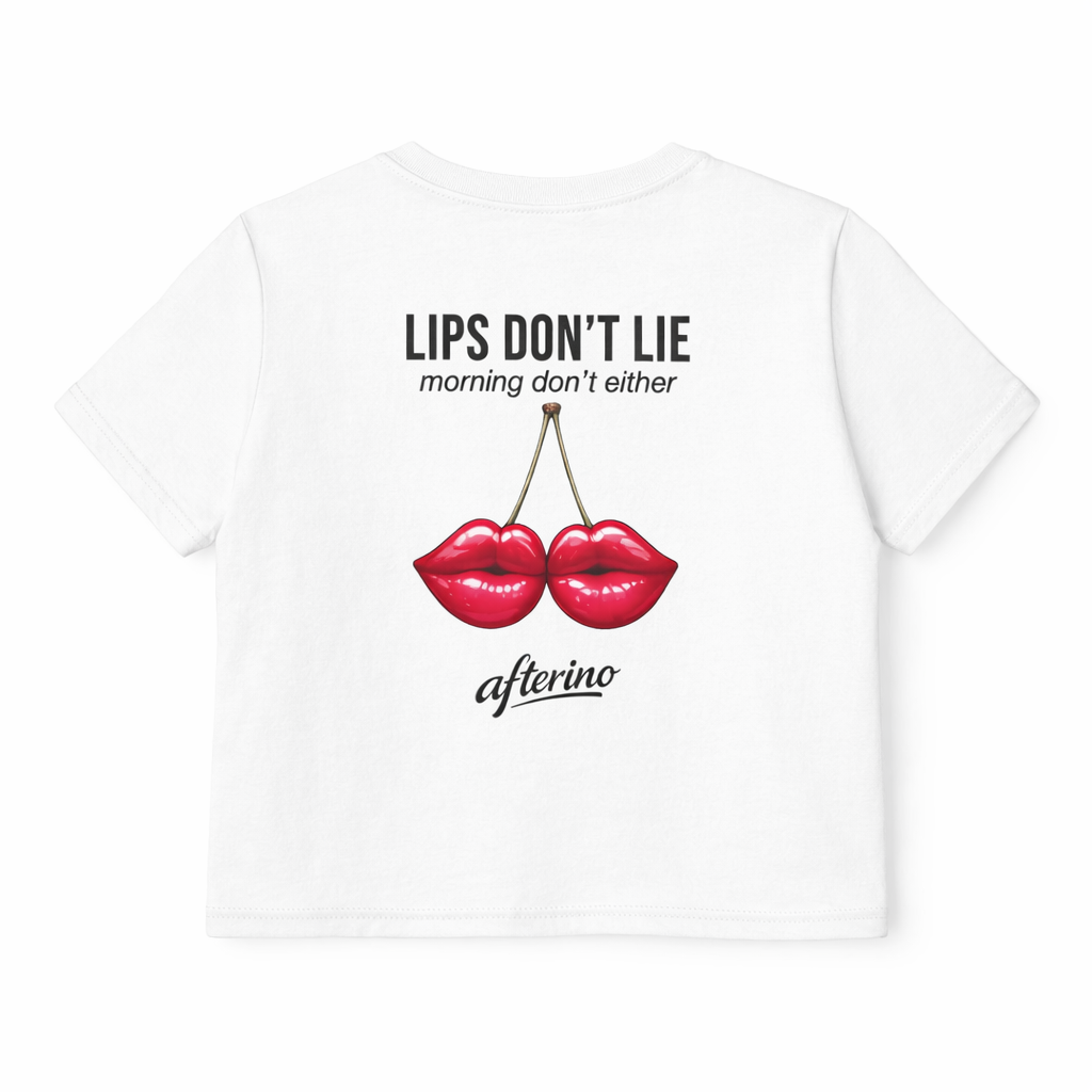 Lips Don't Lie Crop Top with Cherry Lips