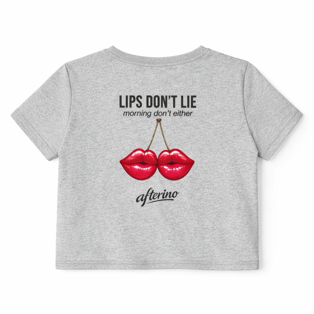 Lips Don't Lie Crop Top with Cherry Lips