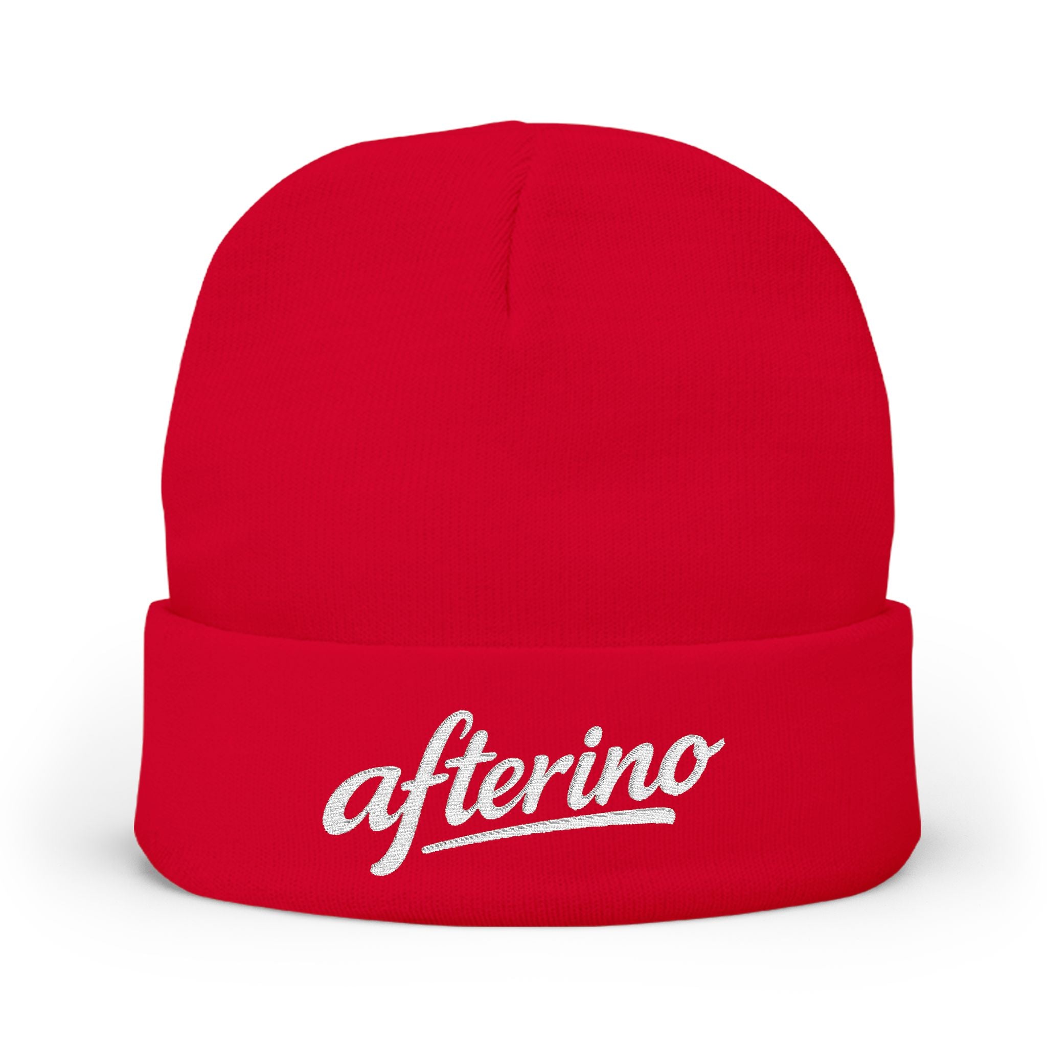 Afterino Knit Beanie (Embroidery) Black