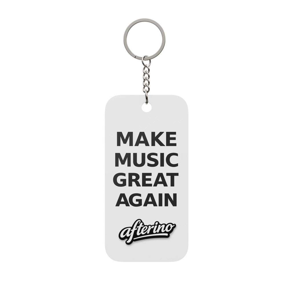 Double-Sided Keychain All We Need Is Music / Make Music Great Again