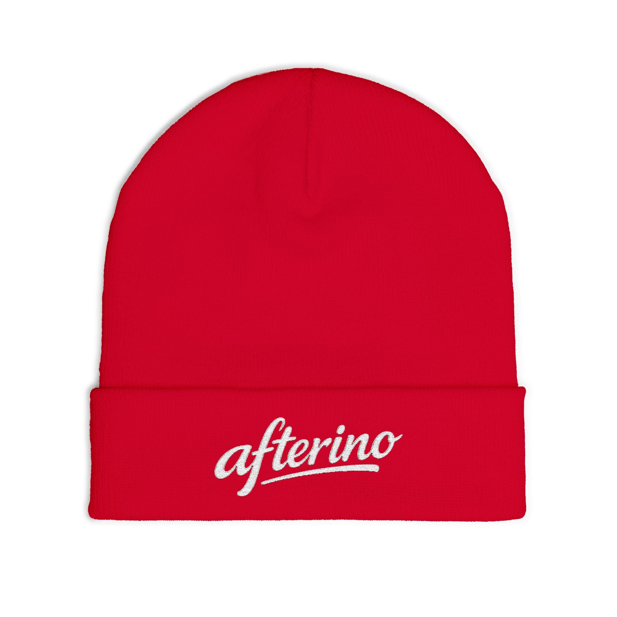 Afterino Knit Beanie (Embroidery) Black