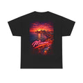 Miami Neon Sunset T-Shirt — Retro Cityscape Tee